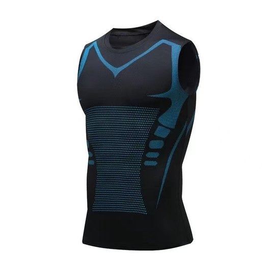 Basketball vest tight fitness track and field men's high elastic quick-drying sleeveless T-shirt short-sleeved vest sweat-absorbing training suit