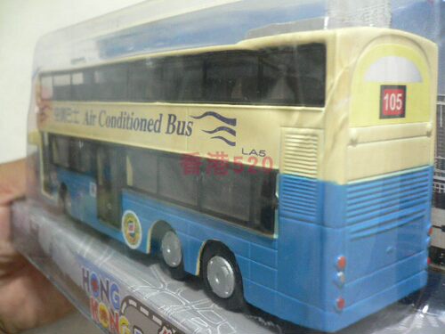 正版SUN HING香港交通工具 中巴 105 双层巴士BUS 合金车玩具 - 图1
