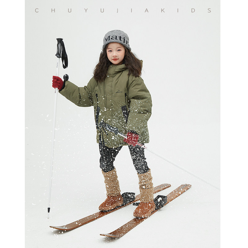 初羽家【新国标90白鸭绒】童装羽绒服冬季儿童户外冲锋衣羽绒外套