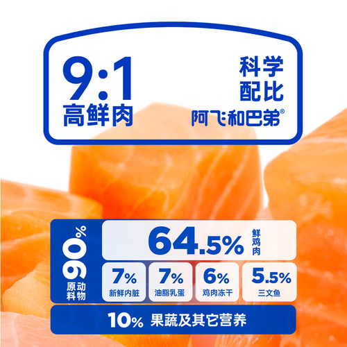阿飞和巴弟e76猫粮2KG冻干益生菌试吃官方旗舰幼成猫全期猫粮10KG - 图0