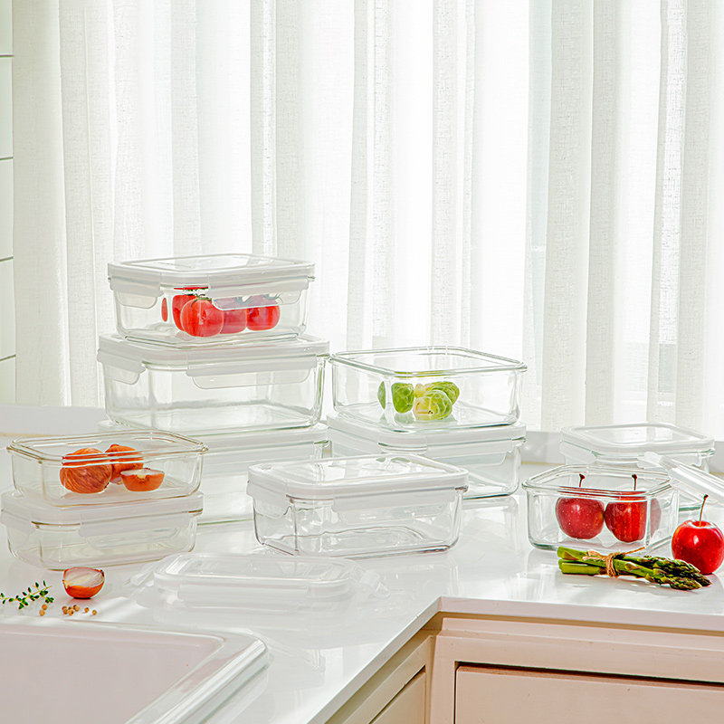 Glasslock韩国钢化玻璃密封冰箱收纳储物保鲜盒耐热便当盒多件套,淘宝优惠券,粉丝福利购,淘宝优惠卷