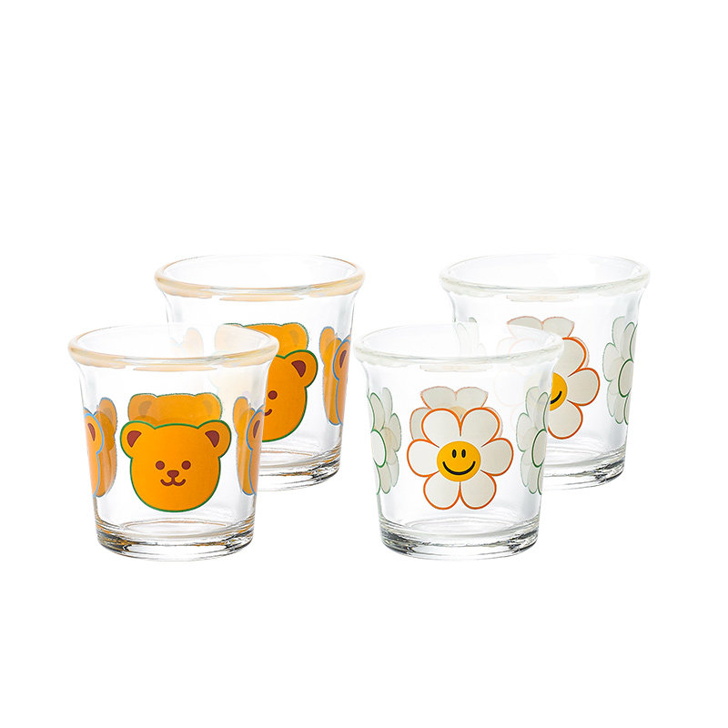 Glasslock&wigglewiggle联名玻璃烧酒清酒杯一口杯四件套装浓缩杯,淘宝优惠券,粉丝福利购,淘宝优惠卷