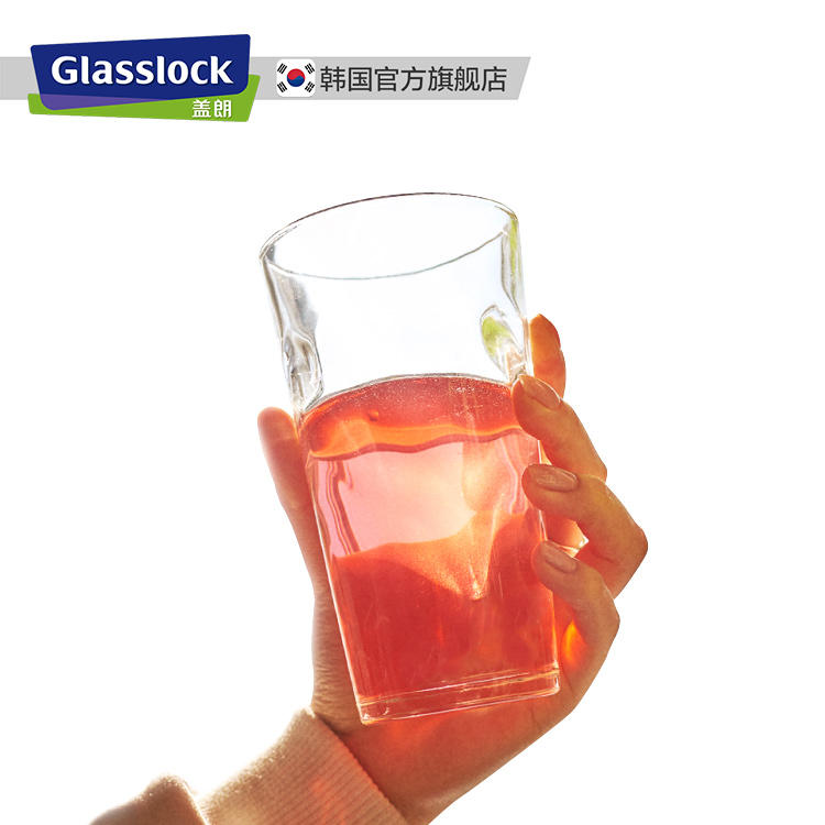 Glasslock钢化耐热玻璃杯子水杯茶杯家用喝水啤酒杯ins简约冷饮杯-图1