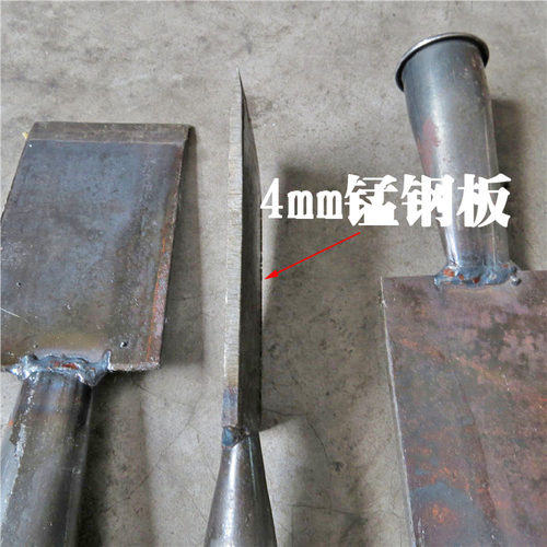 小型铲子锰钢窄铲刀加长木柄小号锋利平头钢铁冰雪水泥铲清洁铲墙 - 图2