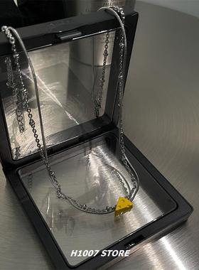 可爱芝士奶酪小众个性复古项链