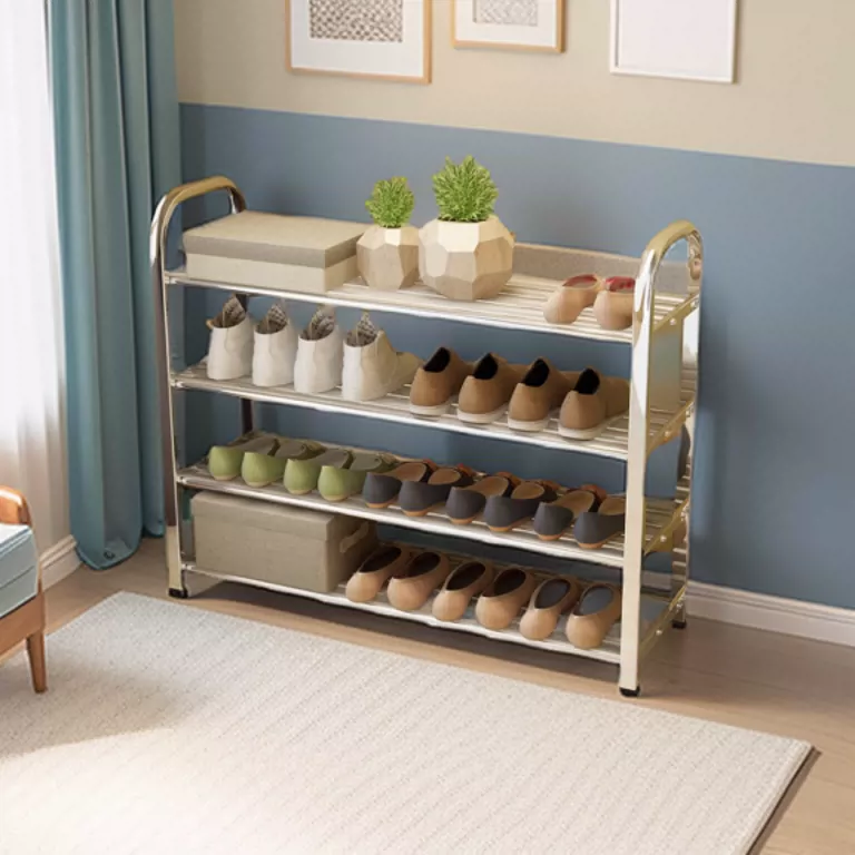 不锈钢鞋柜架加厚多层经济防尘大小省空间宿舍家用置物简易约现代,淘宝优惠券,粉丝福利购,淘宝优惠卷