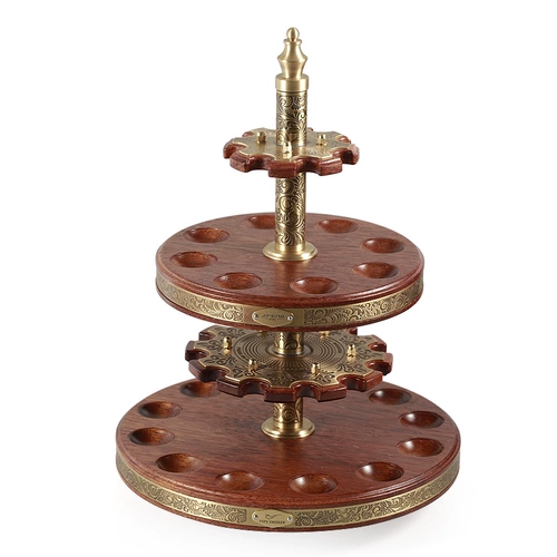 Jifeng Monsoon Smoke Display Sead Copper Counting Flower Pineapple Grid Вращение Деревянное.