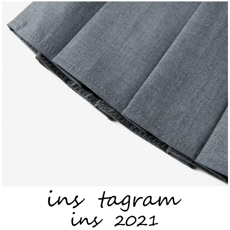 百褶裙女a字半身裙秋冬季2023年新款高腰显瘦黑灰色短裙西装裙子 - 图1