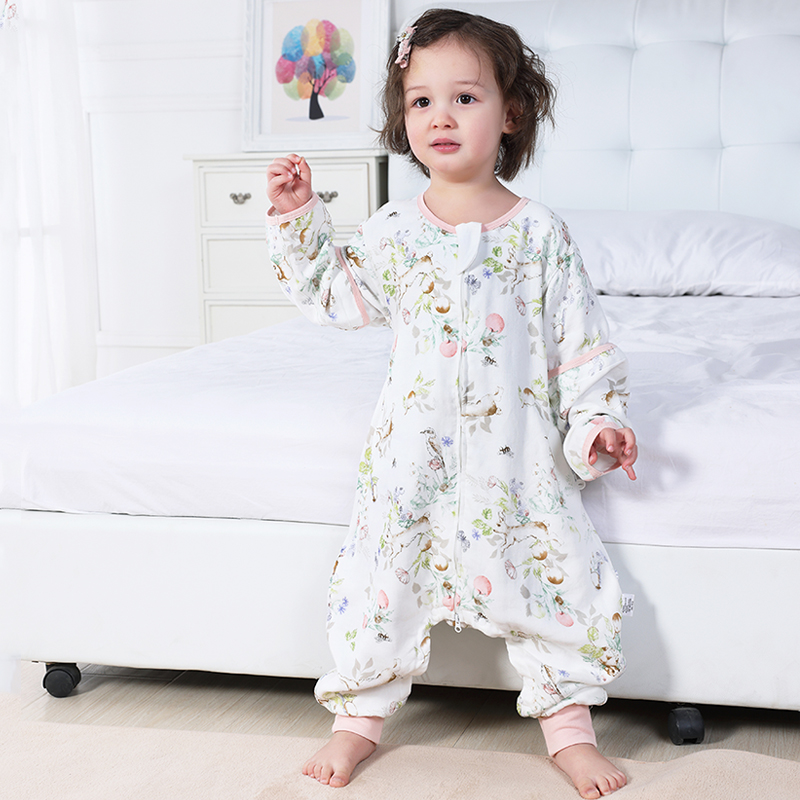 小魔箭春秋纱布宝宝防踢被神器分腿 小魔箭睡袋/防踢被