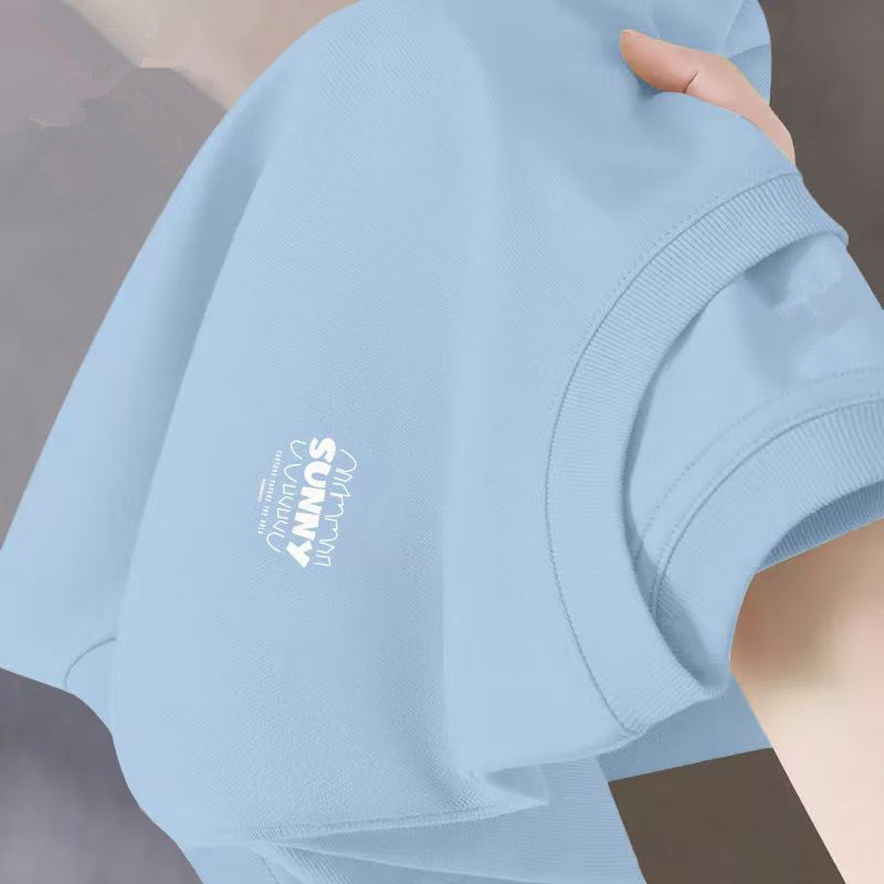 藏蓝色短袖男简约字母百搭印花潮流t恤男女款休闲宽松学生体恤12,淘宝优惠券,粉丝福利购,淘宝优惠卷