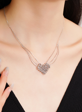 卓蝶纯银镀黄金三层链女蹦迪珠链