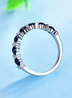 卓蝶珠宝纯银镶嵌排戒潮搭叠群镶