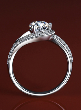 钻戒婚戒1克拉女戒仿钻石微镶