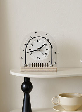 中古风时尚摆台式时钟装饰摆件