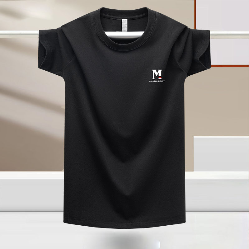 冰丝男装2024夏季新款短袖T恤男士潮流百搭长袖T恤上衣秋衣打底衫