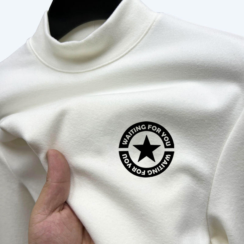 双面德绒保暖半高领打底衫男士秋冬季加厚长袖t恤上衣服专柜尾货