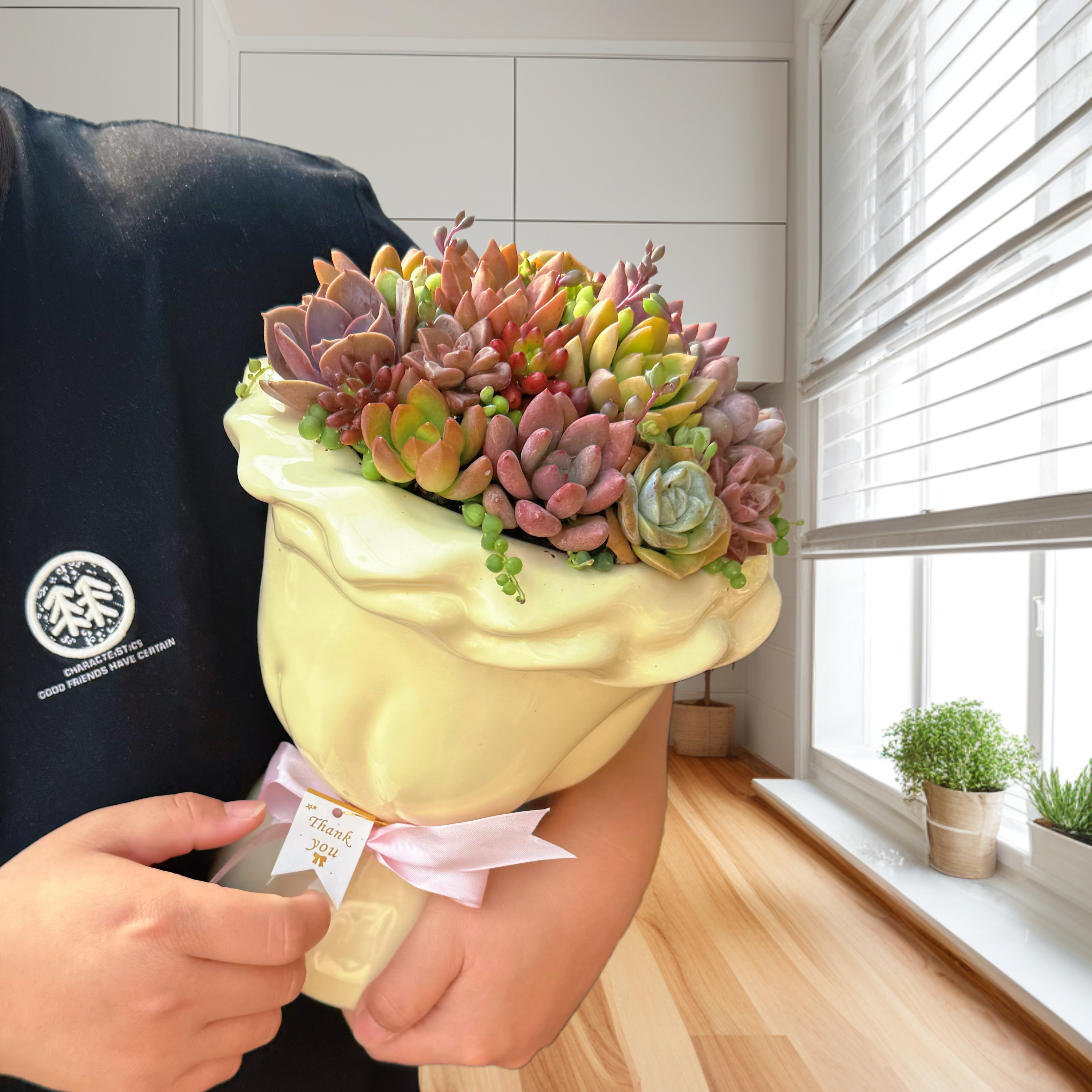 多肉植物花束手捧花组合拼盘带盆带土栽好成品 节日创意礼物礼盒,淘宝优惠券,粉丝福利购,淘宝优惠卷