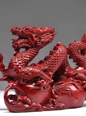 花梨木质龙摆件实木十二生肖龙摆