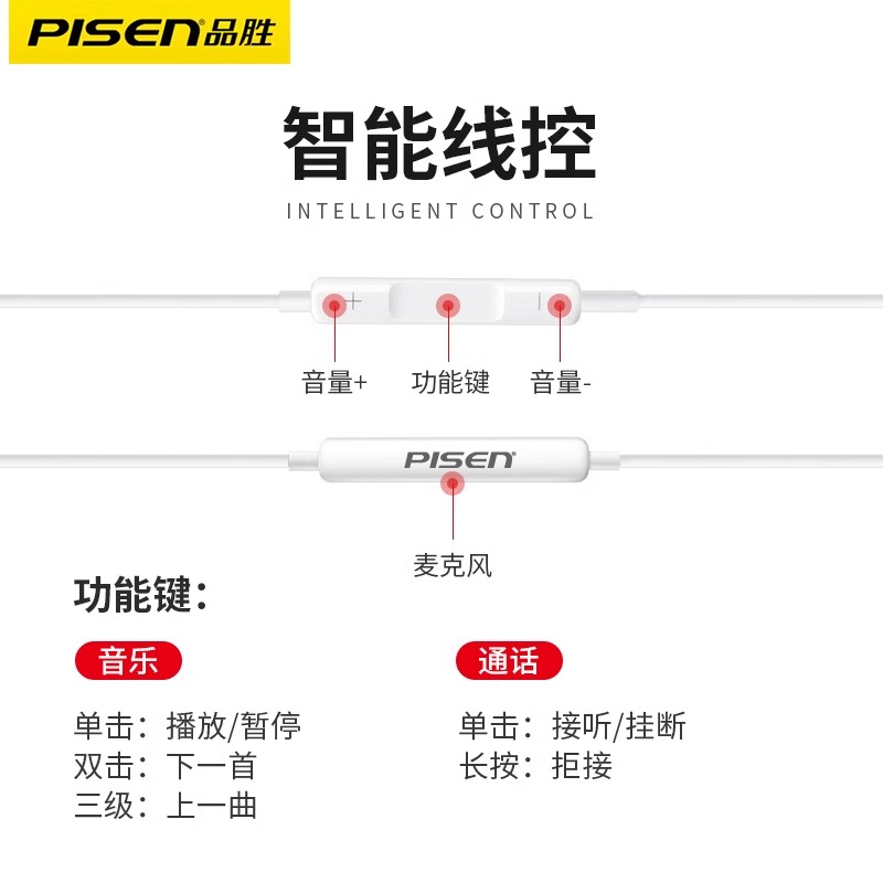 品胜有线耳机typec半入耳数字适用华为苹果15手机ipad平板mate60 - 图2