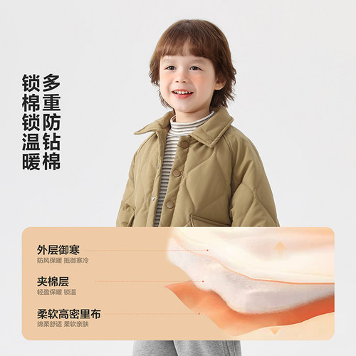 【棉服清仓集合】儿童秋冬棉服外套男童女童休闲冬装宝宝夹棉上衣 - 图0