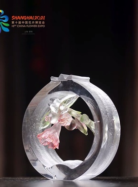 花朵设计中式琉璃心缘堂香器