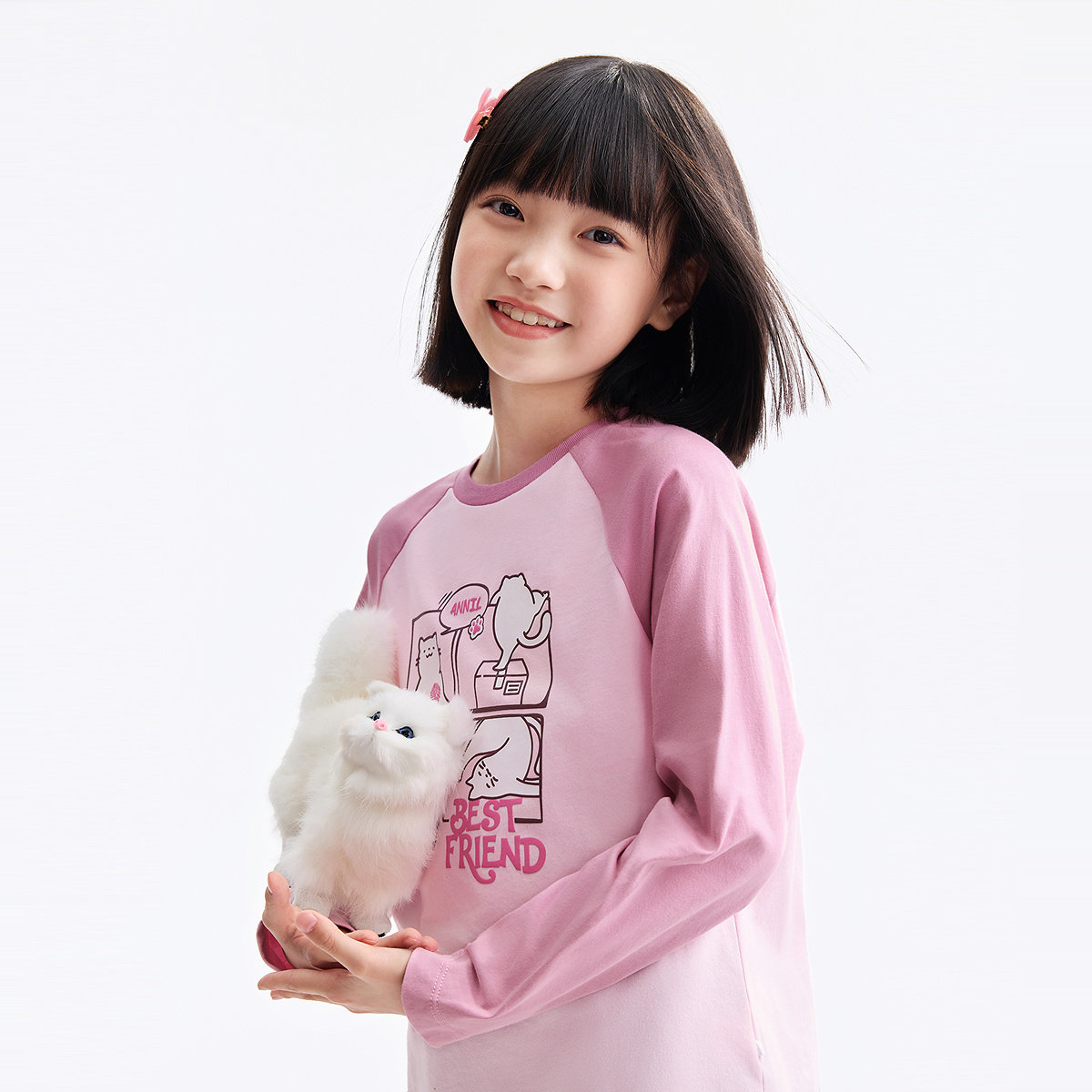 安奈儿童装男女童圆领长袖全棉针织衫秋新款,淘宝优惠券,粉丝福利购,淘宝优惠卷