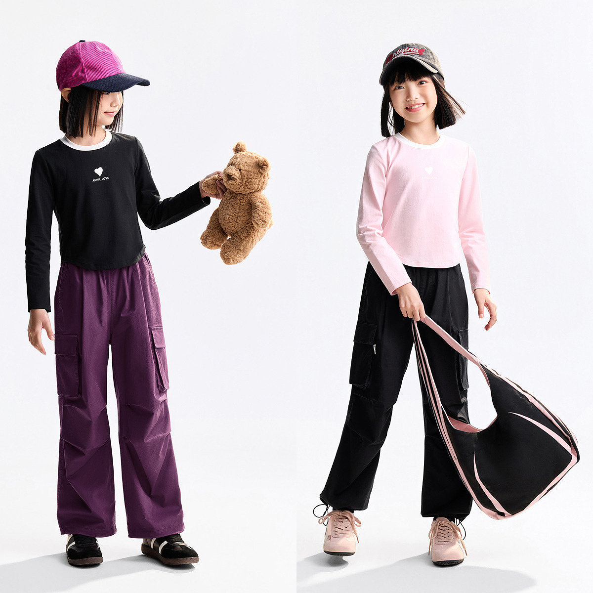 安奈儿童装女童圆领长袖T恤秋新款短款时尚甜美弹力打底衫,淘宝优惠券,粉丝福利购,淘宝优惠卷