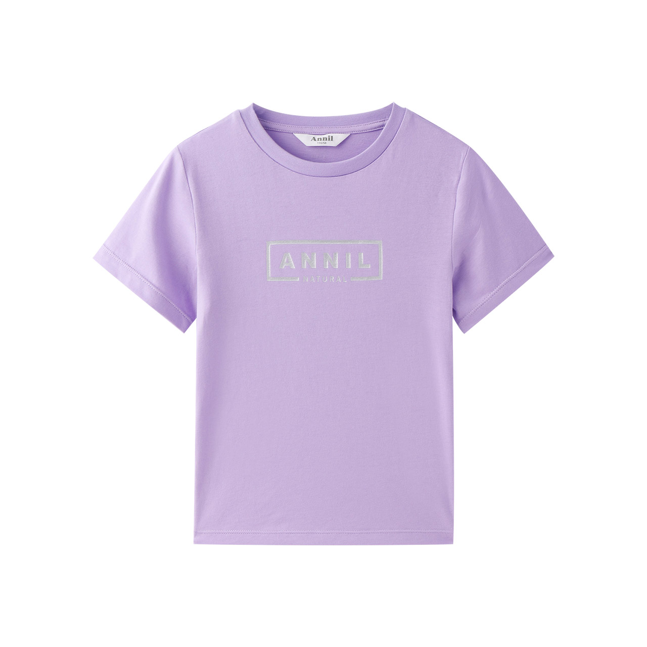 安奈儿旗舰店安奈儿童装男女童T恤短袖纯棉新款洋气印花一家三口亲子装夏3