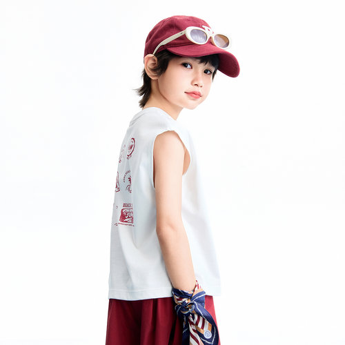 【商场同款】安奈儿童装男童背心套装2026夏新款AB622129 - 图1