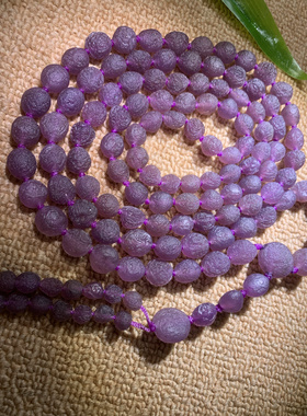 收藏级紫罗兰毛线团108粒对孔尺寸1.1，色均匀，纹理清晰