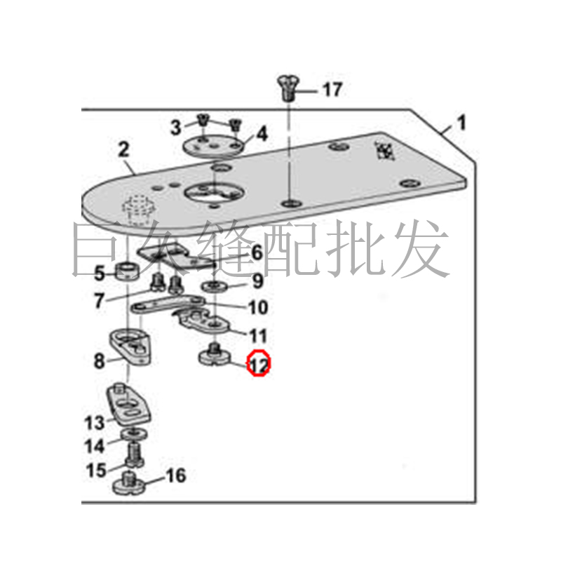 套结机动刀螺钉 1850 1900电脑打结机动刀螺丝 SD-0500091-TP - 图0