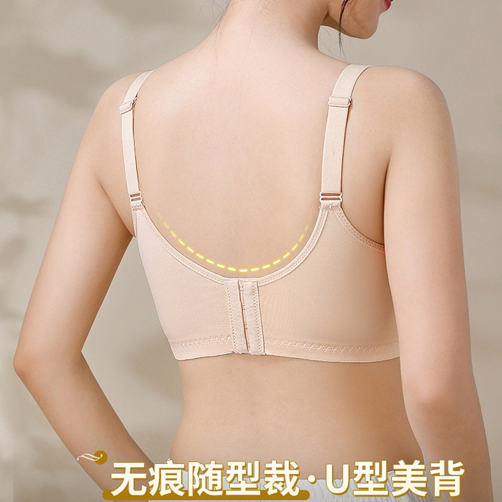 防外扩内衣蕾丝小胸聚拢显大上托文胸调整型收副乳防下垂A90B95C - 图0