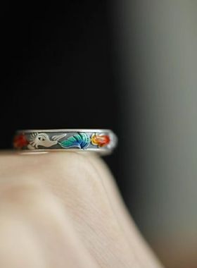 合金戒指 九尾狐狸戒指女复古民族风国潮高级感活口指环生日礼物