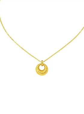 小坨峰拉丝胖福平安扣项链气质精美