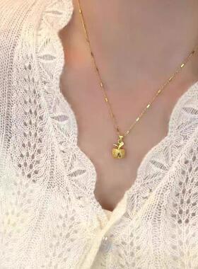 合金项链 2026新款平安果灵动项链轻奢百搭经典时尚气质精美