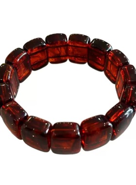 非金属亚克力手链 复古做旧手工气质时尚单圈手链红色民族风精美