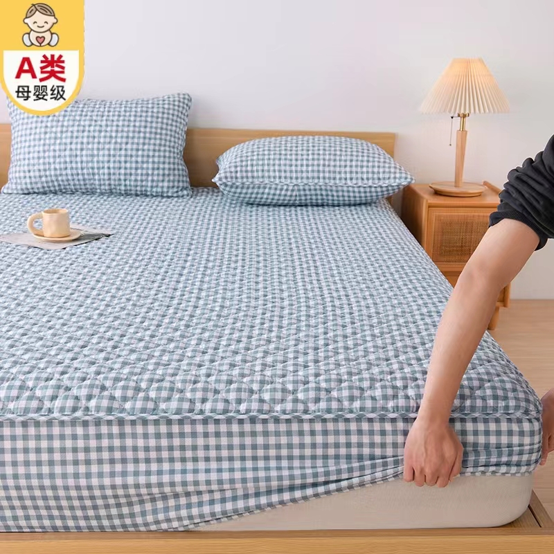 A类原棉床笠罩2024新款加厚防滑床罩席梦思床垫保护罩防尘床单套