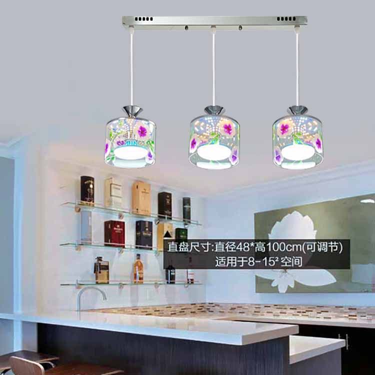LED三头餐厅吊灯四头吧台玻璃吊灯餐吊灯现代简约单头饭厅餐桌灯,淘宝优惠券,粉丝福利购,淘宝优惠卷