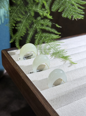 【和田玉馒头戒】