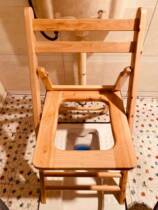 Folding solid wood sitting stool chair for elderly pregnant woman toilet stool patient stool seat wood sitting stool for home