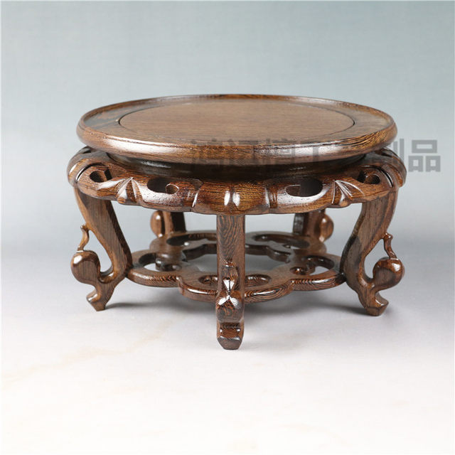 Wenge wood mahogany Chinese style bonsai fish tank ornaments jade