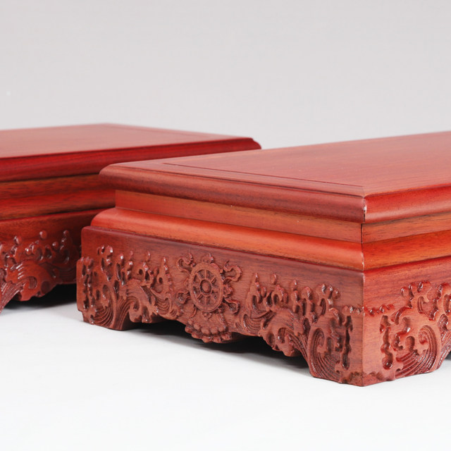Rosewood square table vase porcelain antiques classical jade ornaments teapot bonsai Buddha statue fish tank base heightening