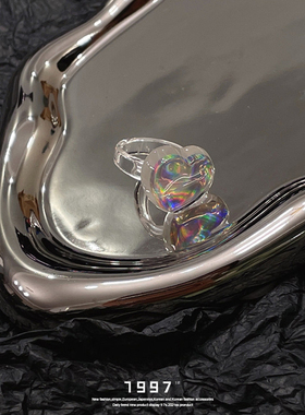 女树脂原创设计炫彩戒指