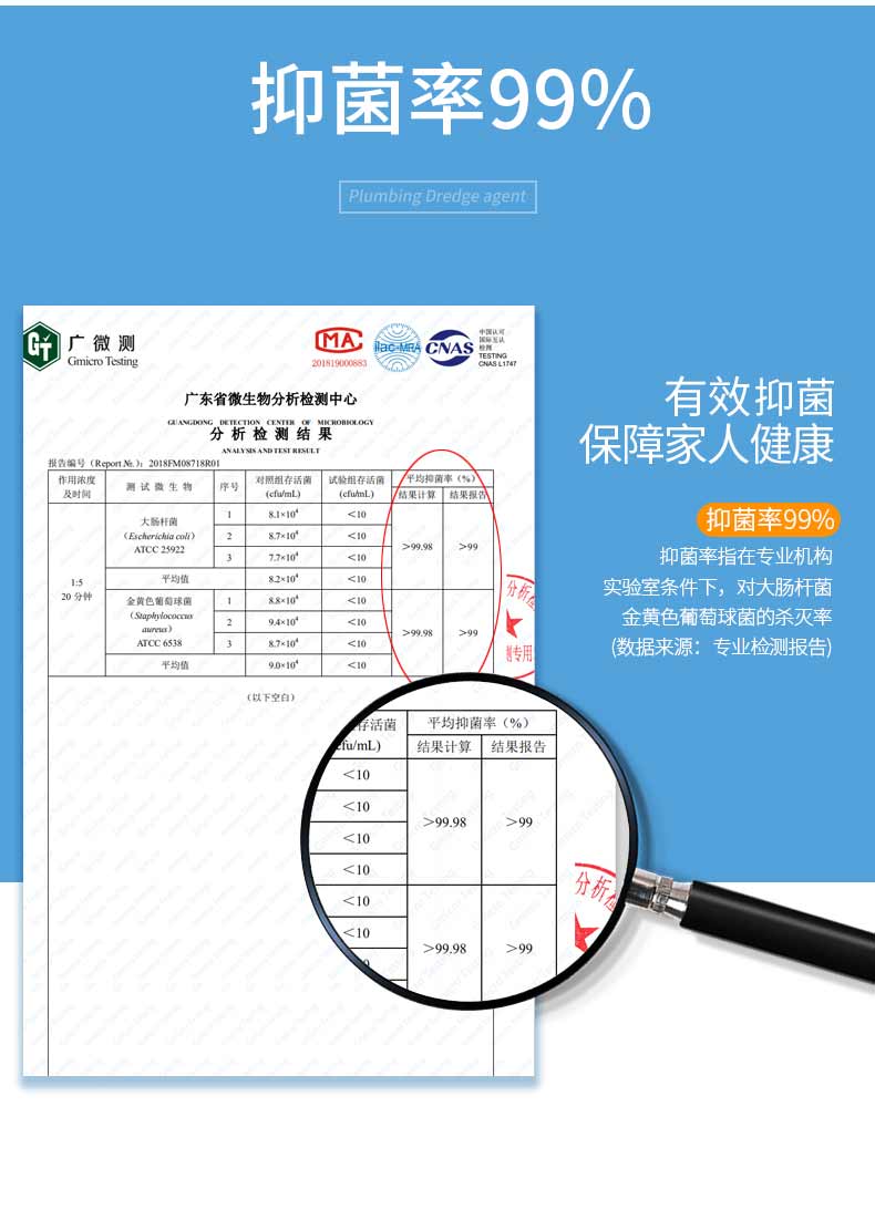 洁宜佳激泡活氧强力管道疏通剂通下水道厨房厕所通马桶堵塞管道通