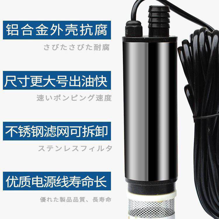 抽油泵加油12V24伏电动小型自吸油泵油枪加油机器抽水泵家用小型 - 图1