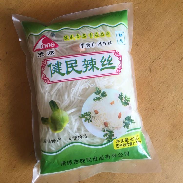 现货山东诸城特产健民辣丝子辣菜芥菜丝5袋*420克下饭菜咸菜呛鼻 - 图2