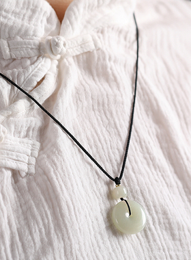 和田玉平安扣吊坠男女玉佩挂件