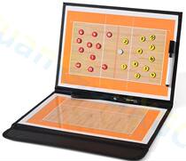 Volleyball Tactical Board 2 5 Fold Double Sided Coach Board Leather Display Board Color Folded section Magnetic with pen sand tray