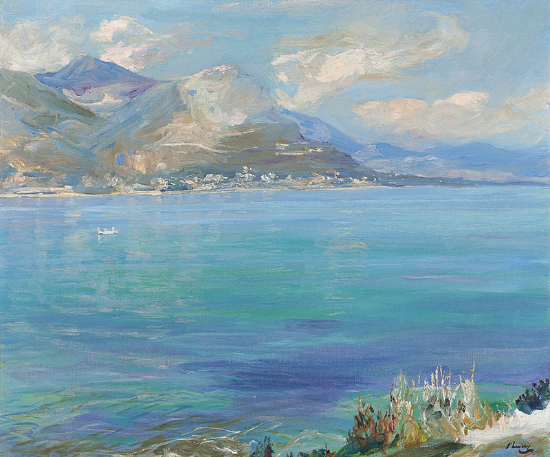 john lavery  宝石蓝海面风景油画肌理现代文艺术生手机壳 E425 - 图1