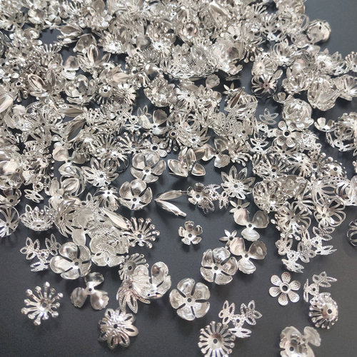 混款金属花心diy手工古风发簪花朵花蕊花心金属铁片金色银色花托 - 图2